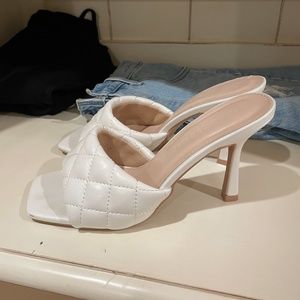Princess Polly white heeled sandals 7